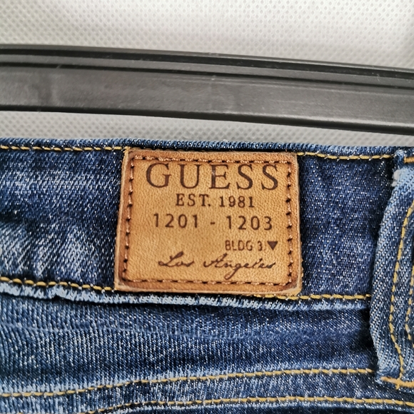 GUESS Vintage Y2K 2000s Jeans Size 27" 8 Long Leg Straight - Picture 9 of 11
